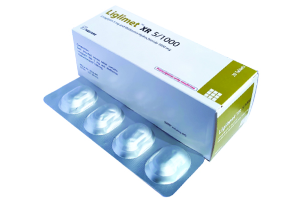 Picture of Tablet Liglimet  XR 5mg+1000mg